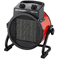 Orbegozo FHR 3050 Calefactor Cerámico Profesional con 2 Potencias de Calor- 3000 W- Metal- Negro-Rojo